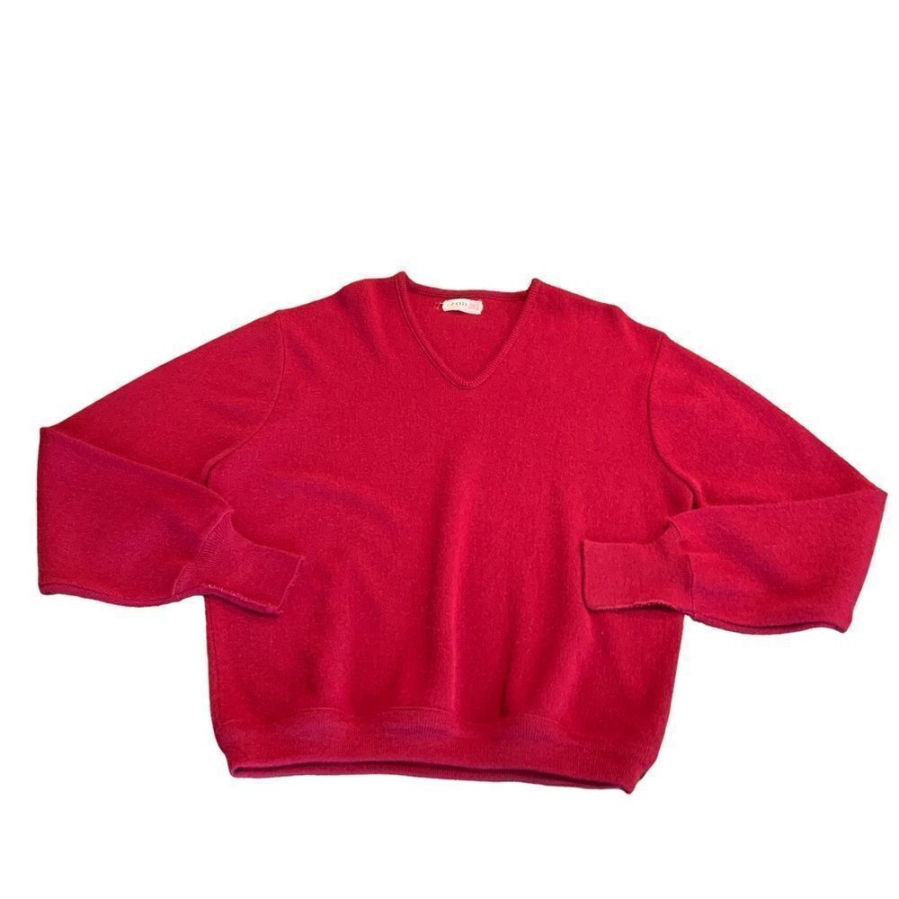 Vintage IZOD of London Men’s Red V-Neck Sweater Made in USA